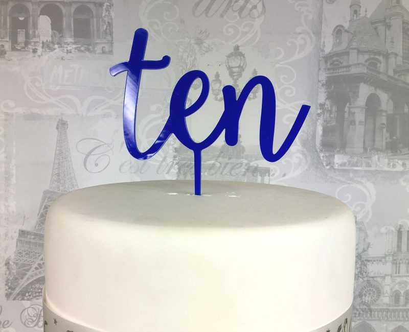 Tenth birthday cake